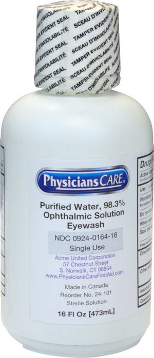 Eyewash Solution The Safety Zone® 16 oz. Squeeze Bottle