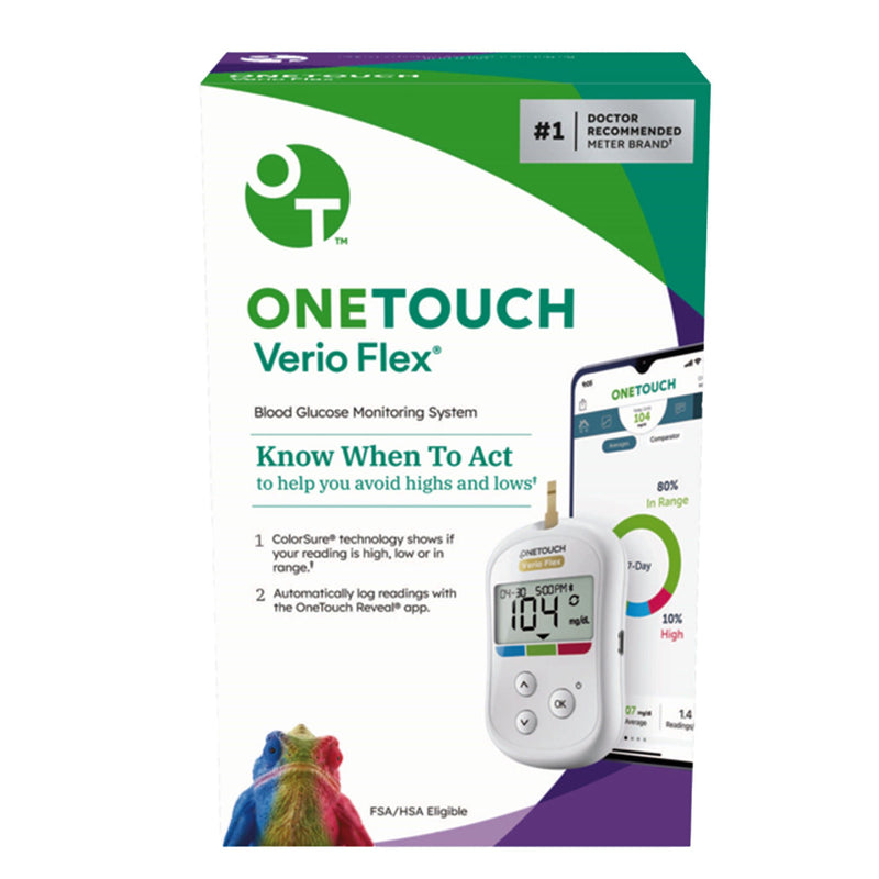 OneTouch Verio Flexc Blood Glucose Monitoring System, Fingertip Testing