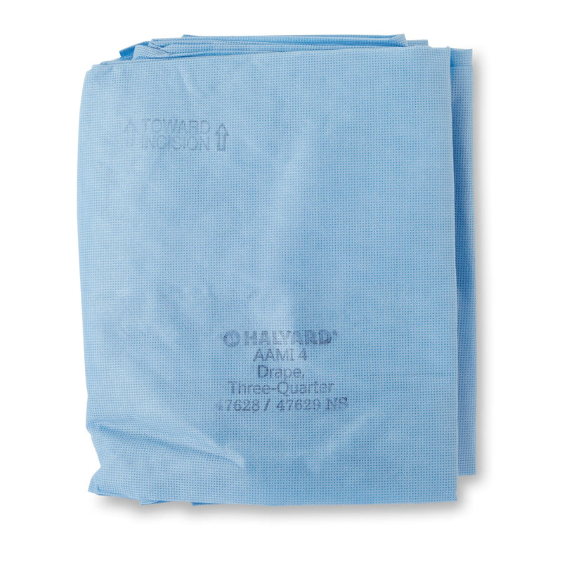 Halyard Sterile Three-Quarter Drape, 55 x 76 Inch, Blue