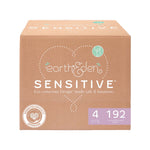 Earth & Eden Sensitive Baby Diapers, Size 4 for Babies Weighing 22 – 37 lbs.
