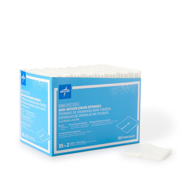 I.V. Sponge Medline 2 X 2 Inch 6-Ply Sterile 2 per Pack
