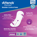 Attends® Discreet Women's Maximum Long Bladder Control Pad, 14.5-Inch Length