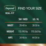 Depend® Real Fit® Underwear for Men, Small/Medium