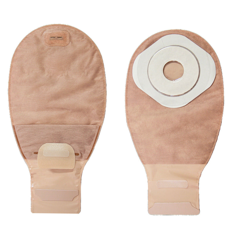 Esteem™+ One-Piece Beige Filtered Ostomy Pouch, 3/4 to 2.5 Inch Stoma