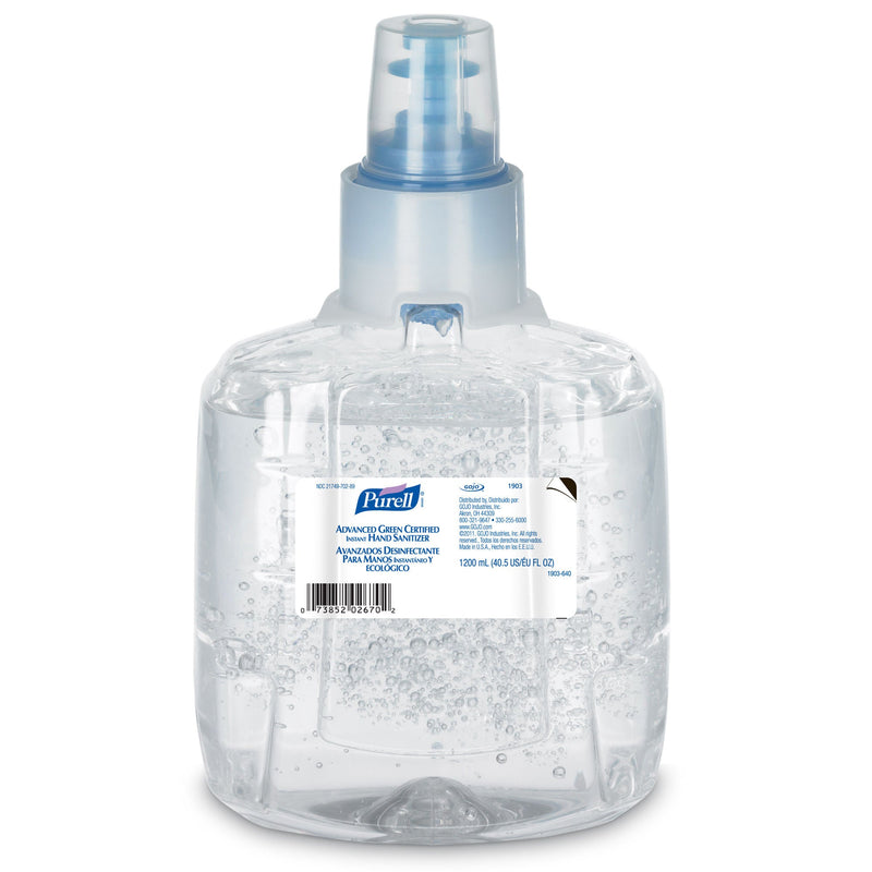 Purell® Advanced Hand Sanitizer 1,200 mL 70% Ethyl Alcohol Gel Green Certified