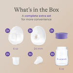 Breast Pump Set DiscreetDuo DiscreetDuo™ Flow Extra FOr Lansinoh® DiscreetDuo Flow Hands-Free Breast Pumps