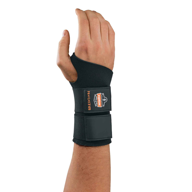 Wrist Support ProFlex® 670 Ambidextrous Double Strap Neoprene Left or Right Hand Black Large