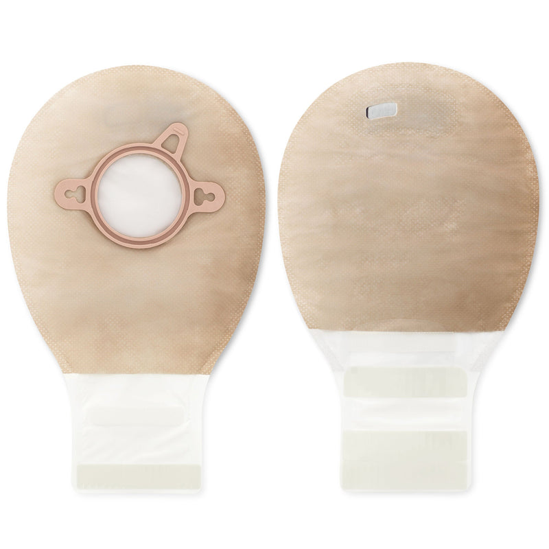 New Image™ Two-Piece Beige Ostomy Pouch, Pre-cut to Fit 44 mm, Green Match
