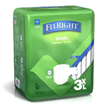 Incontinence Brief FitRight® Bariatric Adult 3X-Large Unisex Disposable Heavy Absorbency