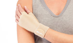 Compression Glove Mueller® Compression & Support Gloves Fingerless Small / Medium Over-the-Wrist Length Ambidextrous