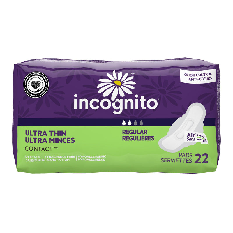 Feminie Pad Incognito® Ultra Thin Regular with Wings Regular Absorbency