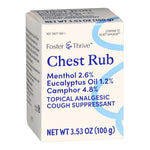 Foster & Thrive™ Chest Rub 2.6% Menthol 1.2% Eucalyptus Oil 4.8% Camphor
