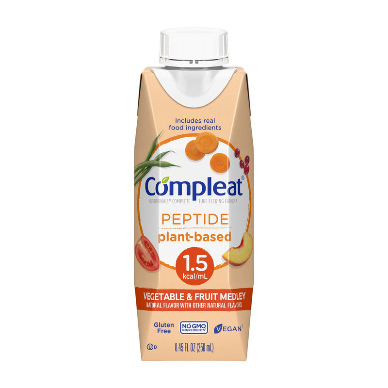 Compleat® Peptide 1.5 Cal Plant-Based Tube Feeding Formula, 8.45-ounce carton