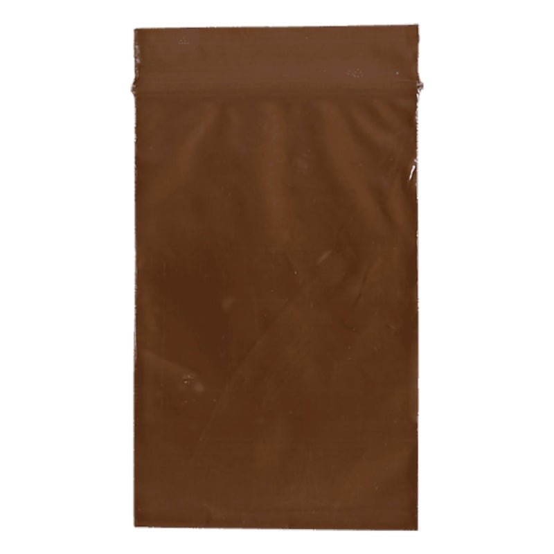 Reclosable UV Protection Bag 2-1/2 X 9 Inch Plastic Amber Zipper Closure