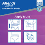 Attends® Discreet Women's Underwear, Level 5, Large