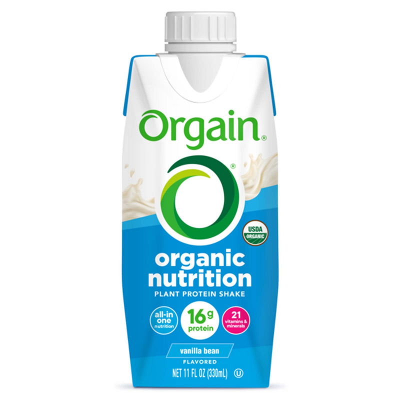 Oral Supplement Orgain® Organic Nutrition™ Vegan Shake Vanilla Bean Flavor Liquid 11 oz. Carton