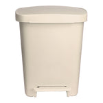 McKesson Waste Can with Step-On Pedal, Plastic, Beige, 15.16 x 14.37 x 18.9 Inch
