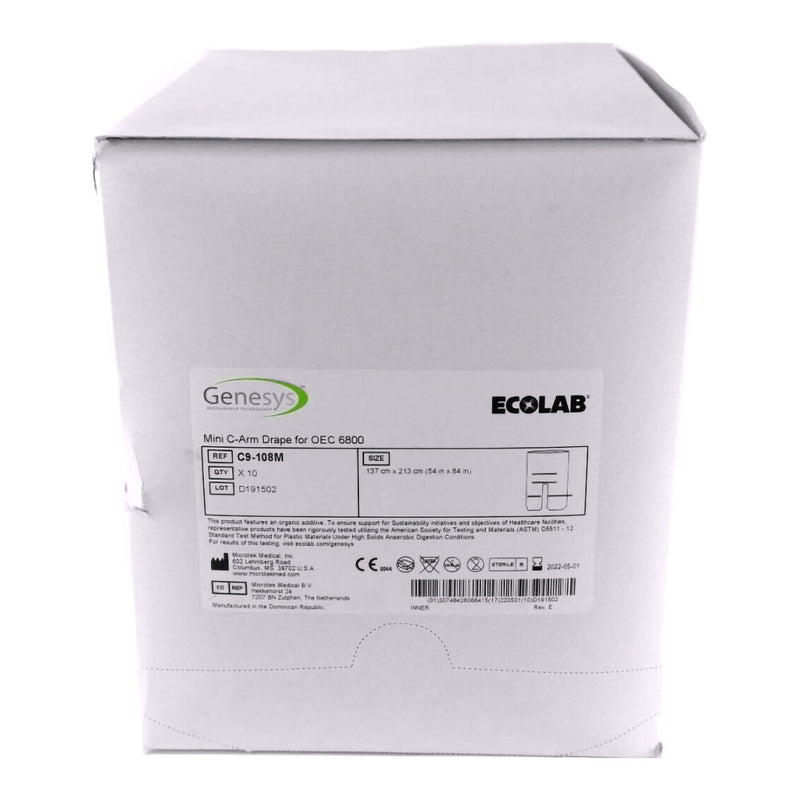 Genesys™/Ecolab® Mini C-Arm Drape for GE OEC 6800, 54 x 84 Inch