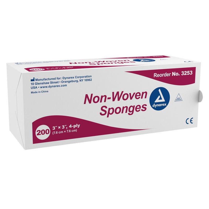 dynarex Nonwoven Sponge, 3 x 3 Inch, 4-Ply