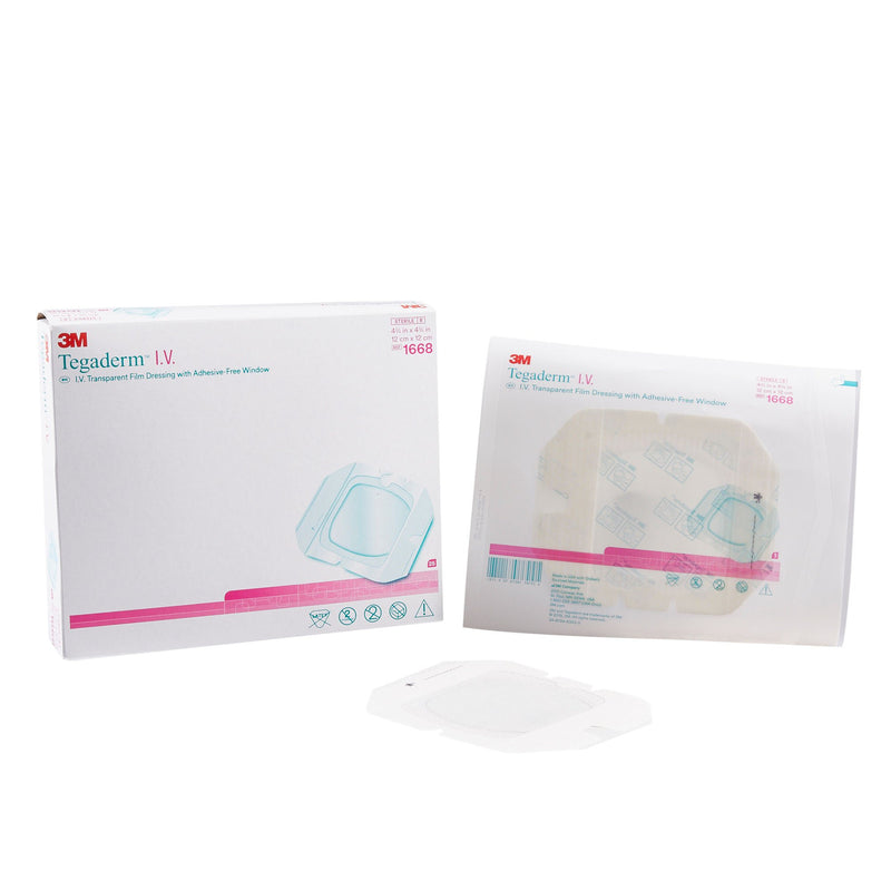 3M™ Tegaderm™ I.V. Transparent Film Dressing with Adhesive-Free Window