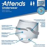 Attends® Care Moderate Absorbent Underwear, Extra Large