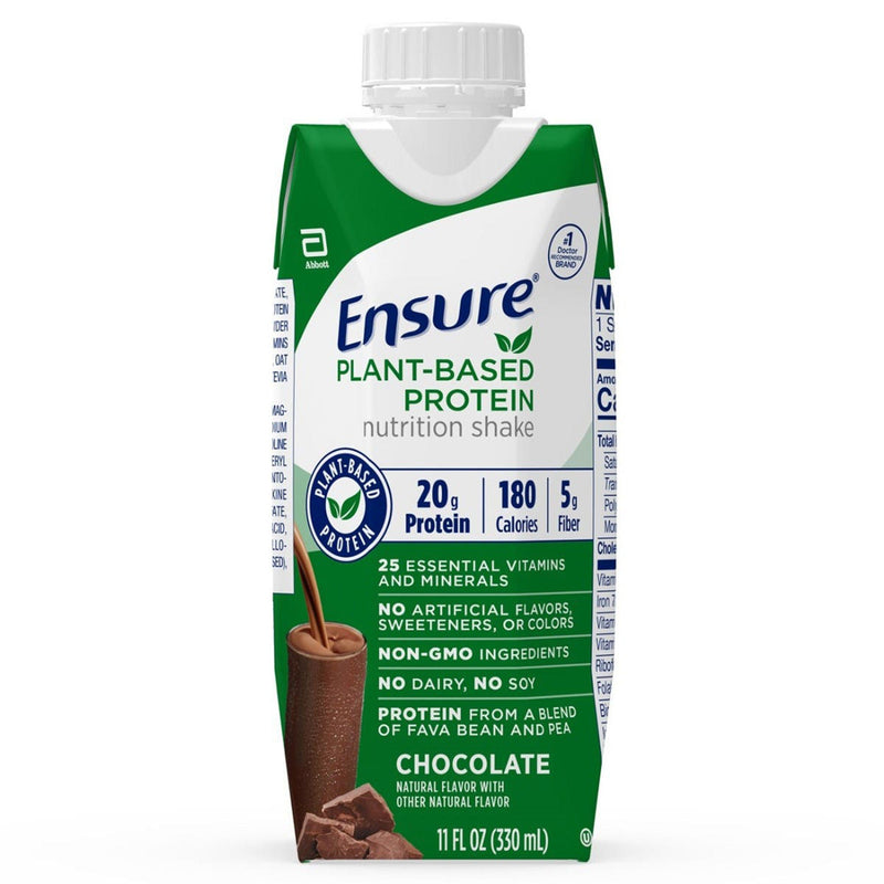 Ensure® Plant Based Protein Nutrition Shake, Chocolate, 11-ounce carton