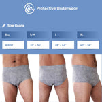 Nexwear Men's Pull-On Absorbent Underwear, Small/Medium, Gray