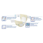 Incontinence Brief TENA Stretch™ Plus Adult Large / X-Large Unisex Disposable Moderate Absorbency