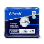 Attends® Overnight Underwear with Extended Wear Protection, Large