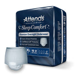 Attends® Sleep Comfort Premium Overnight Underwear, 2X-Large, 68 – 80 Inches