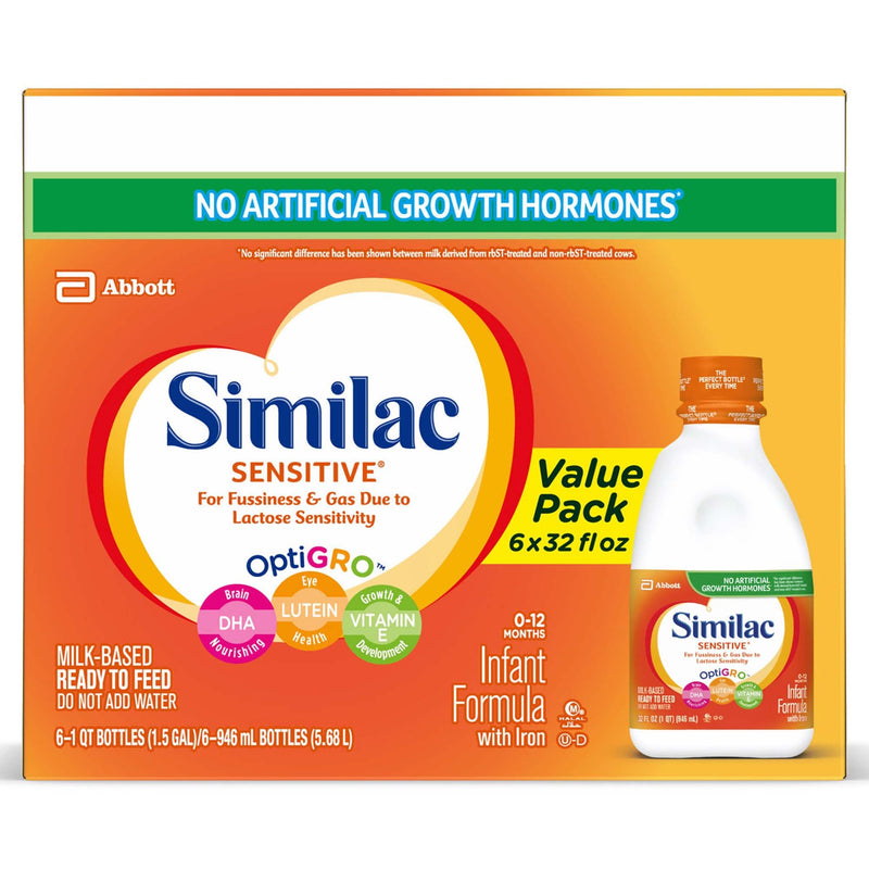 Similac® Sensitive® Ready to Use Infant Formula, 1-quart bottle