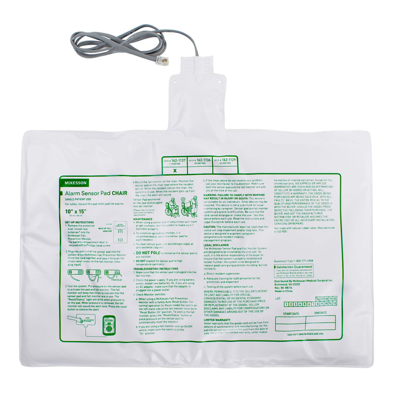 McKesson Chair Alarm Sensor Pad, 10 x 15 Inch