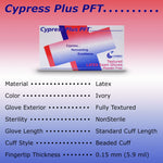 Cypress Plus® PFT Latex Exam Glove, Medium, Ivory