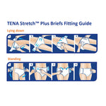 Incontinence Brief TENA Stretch™ Plus Adult Medium / Regular Unisex Disposable Moderate Absorbency