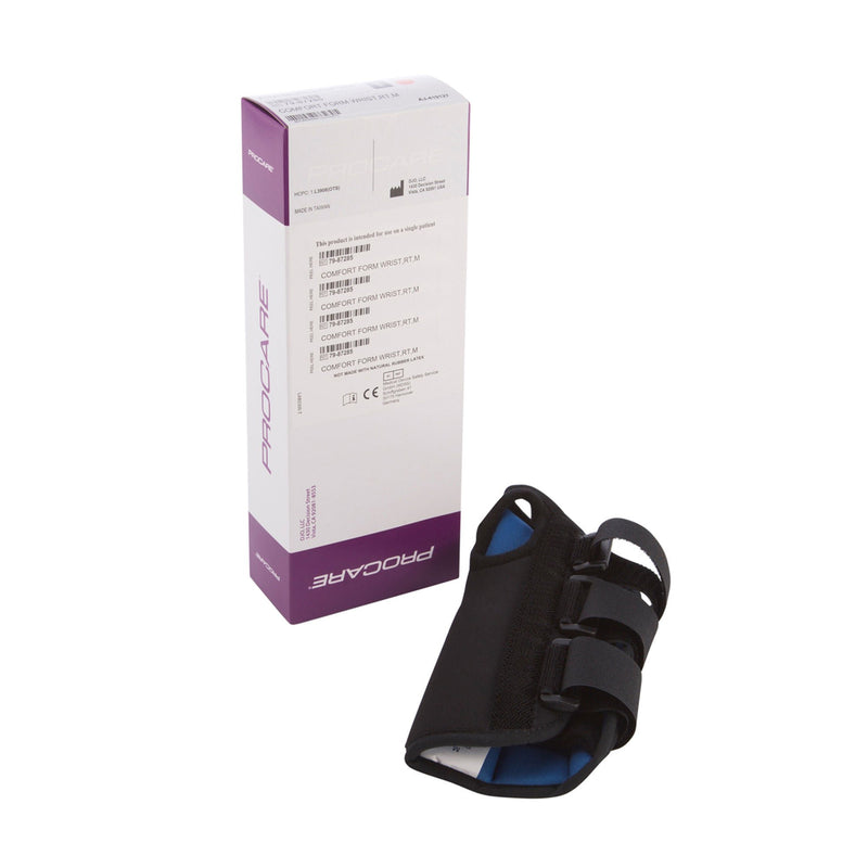 ProCare® ComfortForm™ Wrist Brace with Palmar Stay, Aluminum/Foam/Lycra, Black