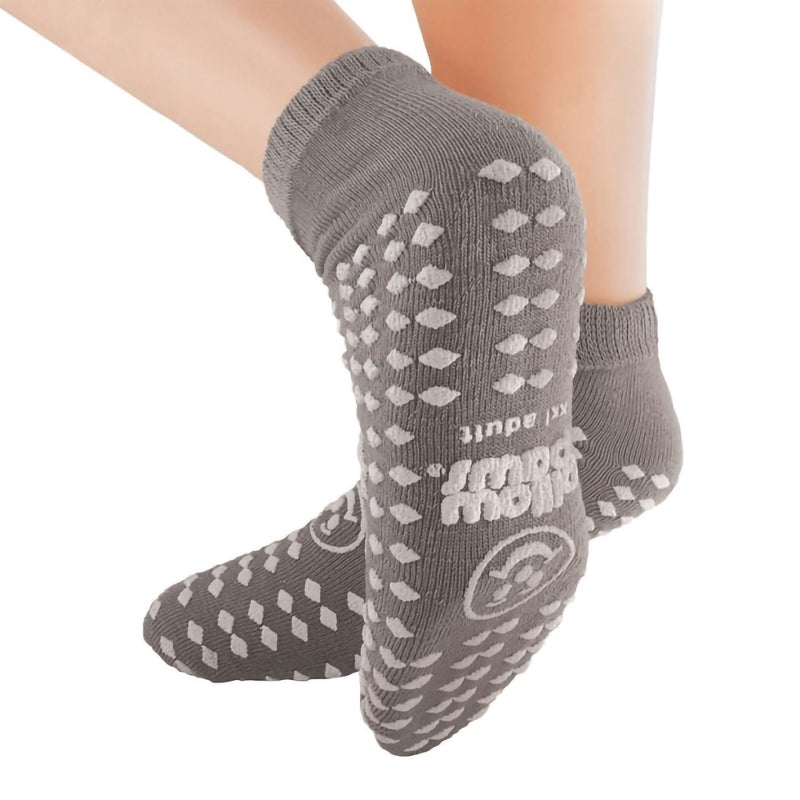 Pillow Paws® Slipper Socks Double Print, 2X-Large, Gray