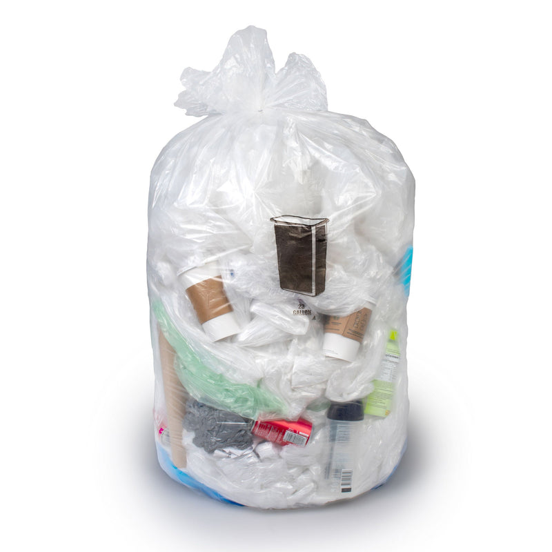 Colonial Bag Medium Duty Trash Bag, Clear, 15-gallon Capacity