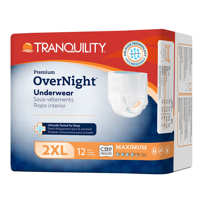 Tranquility Premium OverNight Disposable Absorbent Underwear, 2XL