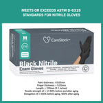 CareStock™ Nitrile Exam Glove, Medium, Black