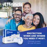 Attends® Extra Heavy Incontinence Brief, Heavy Absorbency, Medium