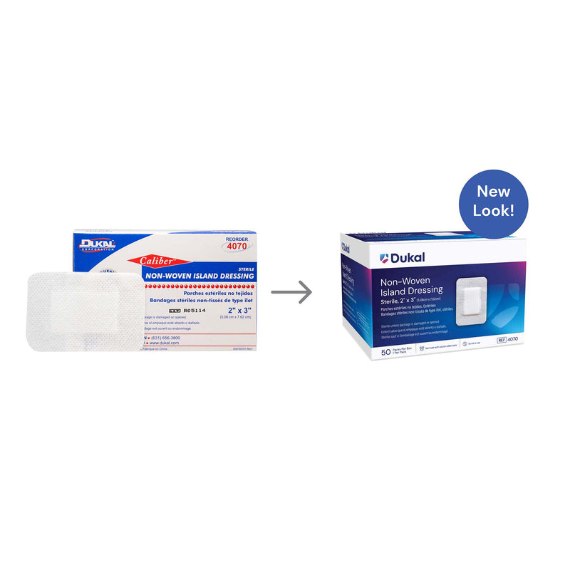 Dukal Island Dressing with Border, 2 x 3 Inch
