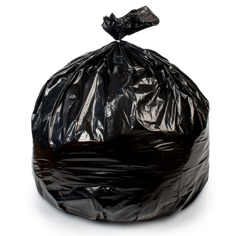 Colonial Bag 2X Heavy Duty Trash Bag, Black, 45-gallon Capacity