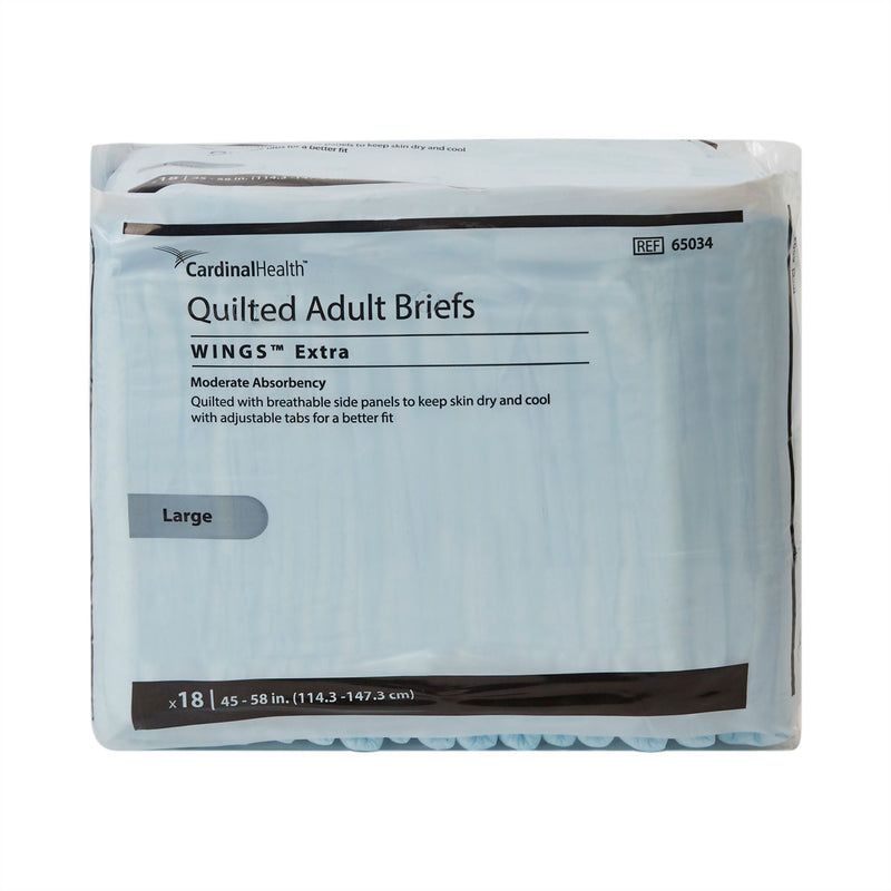 Simplicity Unisex Adult Incontinence Briefs, Moderate Absorbency, Large, Blue