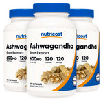Dietary Supplement nutricost® Ashwagandha Root 600 mg Strength Capsule 120 Per Bottle