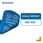 McKesson Slipper Socks, Single Tread, Youth Size, Light Blue