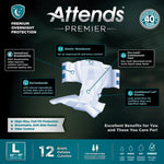 Attends® Premier Briefs, Large