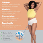 Nexwear Women's Pull-On Absorbent Underwear, Large, Tan