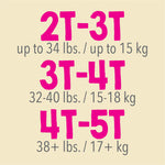 Cutie Pants® Toddler Training Pants, Pink Princess Print, 3T – 4T, 32 – 40 lbs.