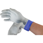 LifeStar™ EC Nitrile Extended Cuff Length Exam Glove, Medium, White / Blue