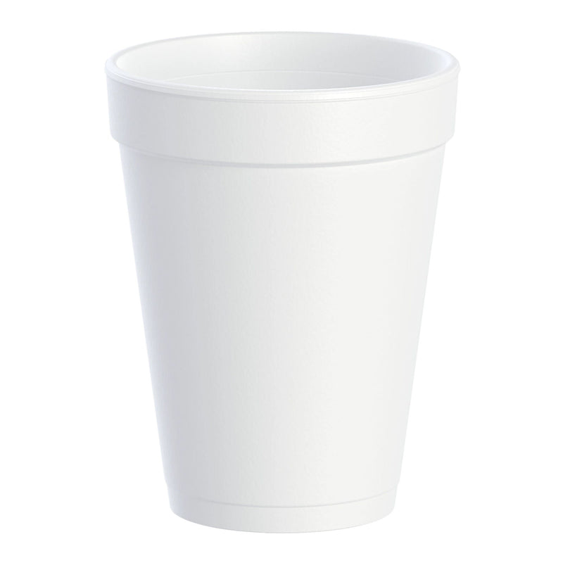Dart Drinking Cup, White, Styrofoam, Disposable, 14 ounce